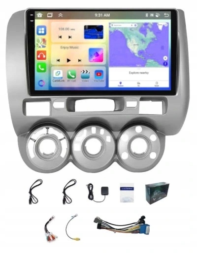 Navigační Rádio Carplay Gps Honda Jazz 2001-2008 Android Bt Wifi 4GB 64GB