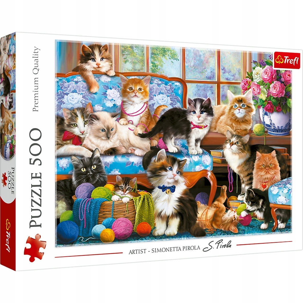 Trefl Puzzle 500 elementów Kocia rodzina