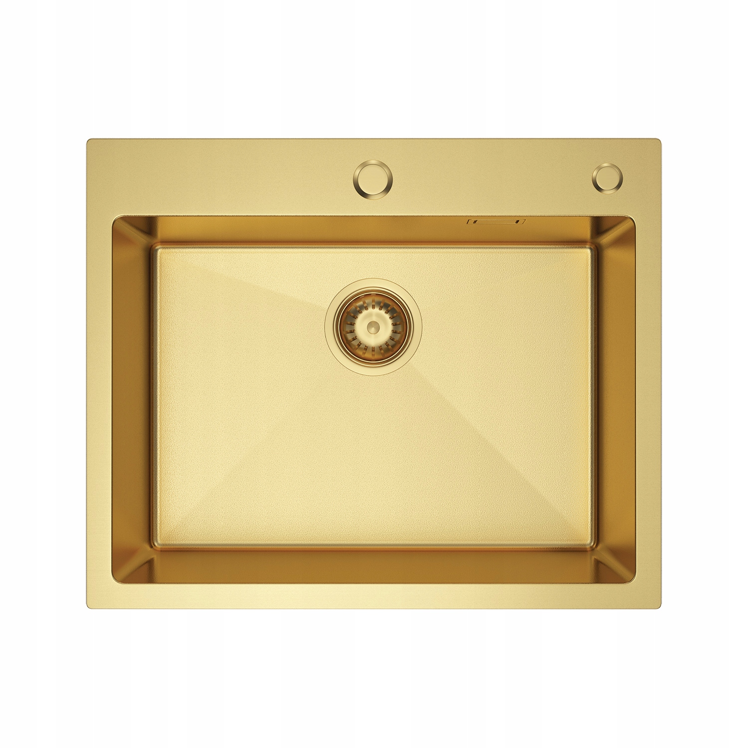 Kuchyňský dřez 55 x 45 cm z Pvd zlata s povrchovou úpravou Vulkan