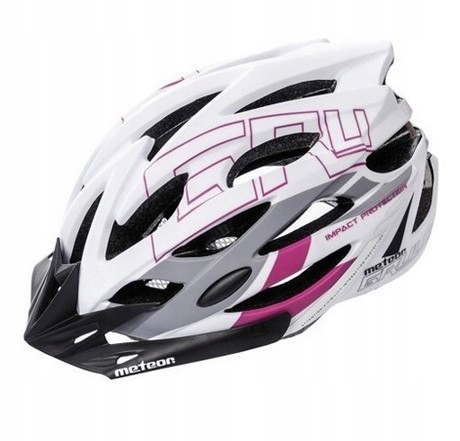 Kask rowerowy meteor regulowany r.L Gruver regulacja 58-61cm daszek