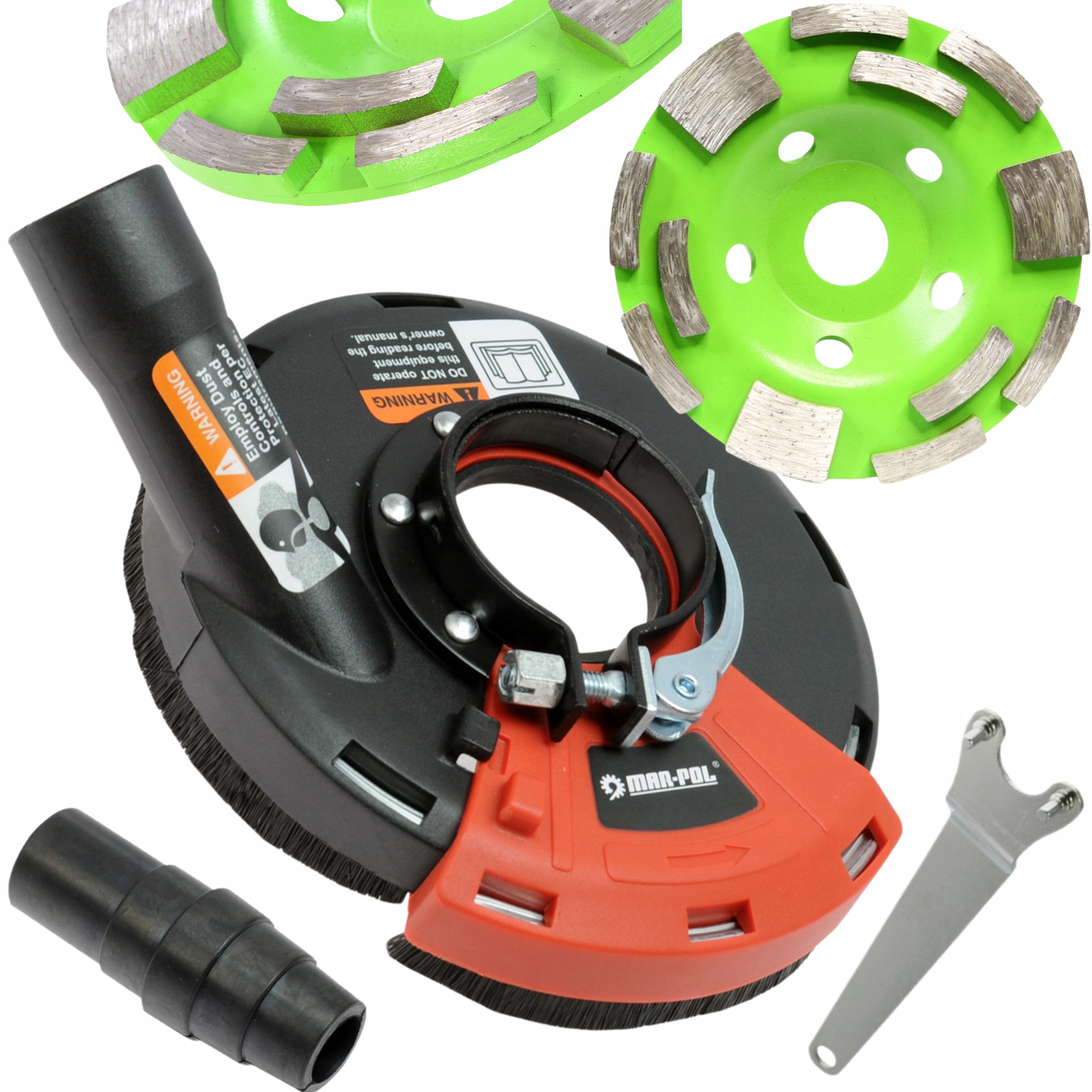 Sada Protiprachových Krytů Brusky 125 mm Kotouč Na Broušení Betonu