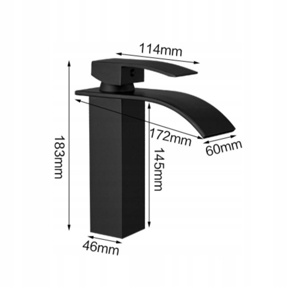 CZARNA STOJĄCA ŁAZIENKOWA Umywalkowa Wodospad Marka inna