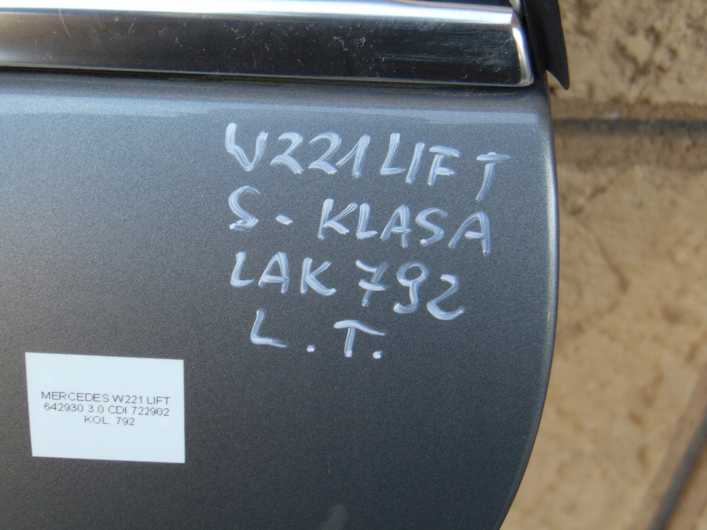 door left rear part rear. MERCEDES W221 LIFT 792