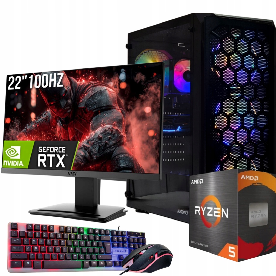 Gamingový Pc Ryzen 5 5500 Rtx 5060 8GB 32GB DDR4 M2 1TB +Wi-Fi +WIN11