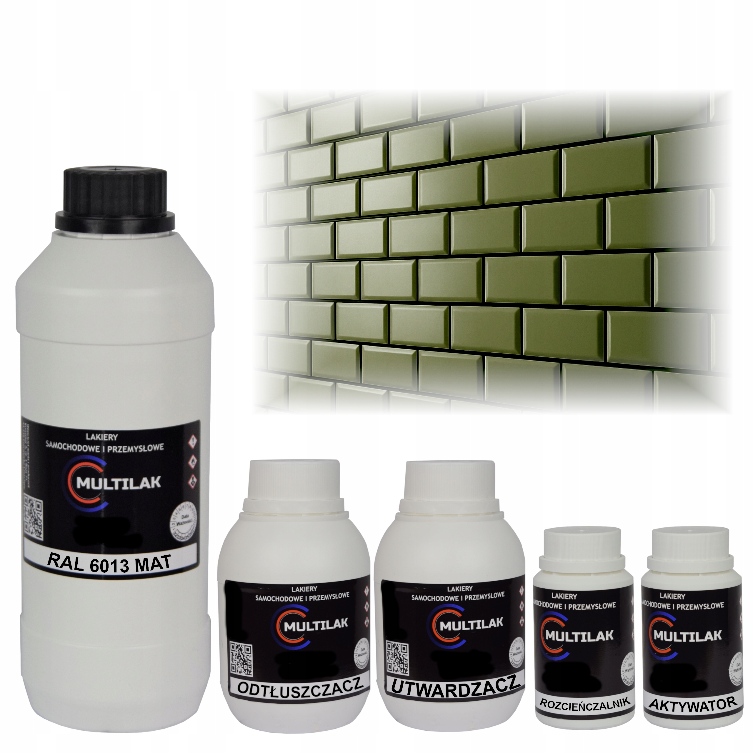 Lak barva Ral 6013 na glazuru dlaždic na váleček štětec 1L Mat