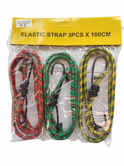 

Guma do bagażu 8mm 100cm 3szt lina ściągająca