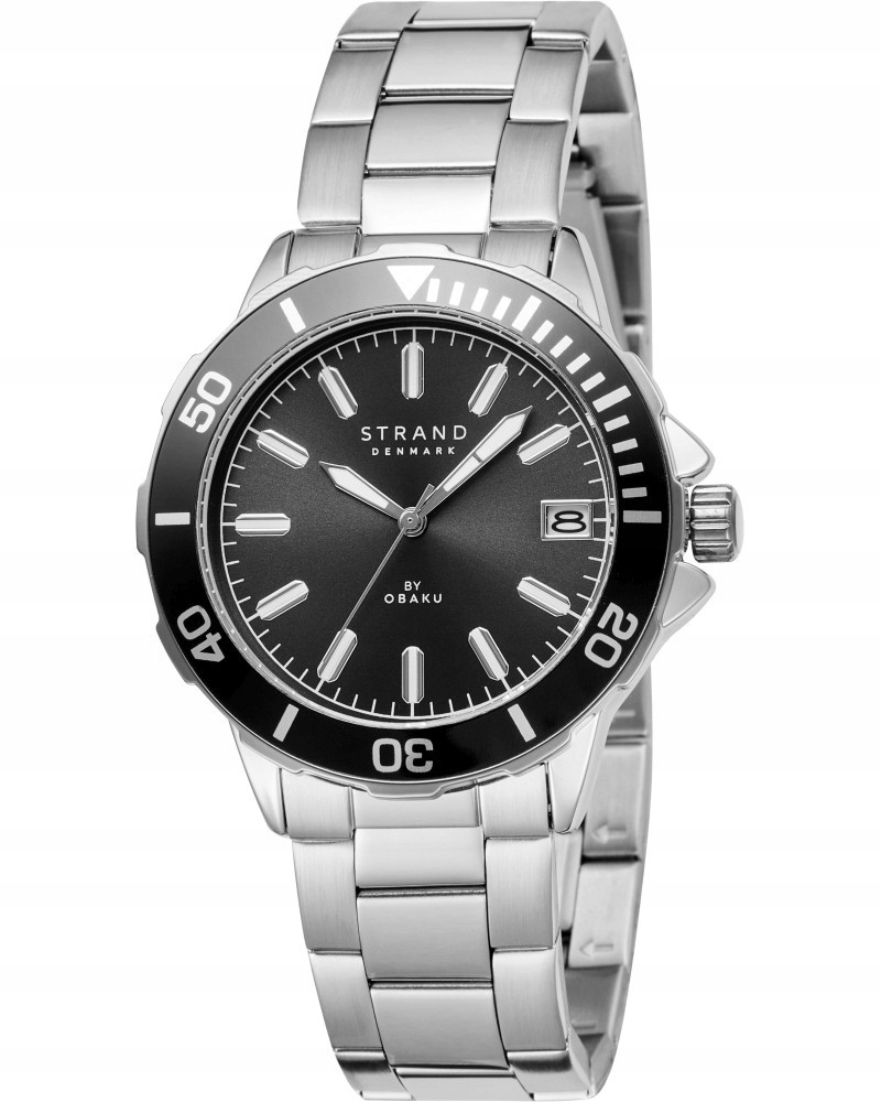 Nový Originální Pánské hodinky Strand by Obaku S744GDCBSC stříbrné
