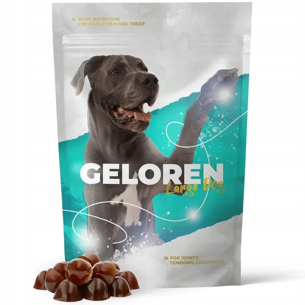 Geloren Large Dog 420g żelki dla dużych psów na stawy kolagen 60 sztuk