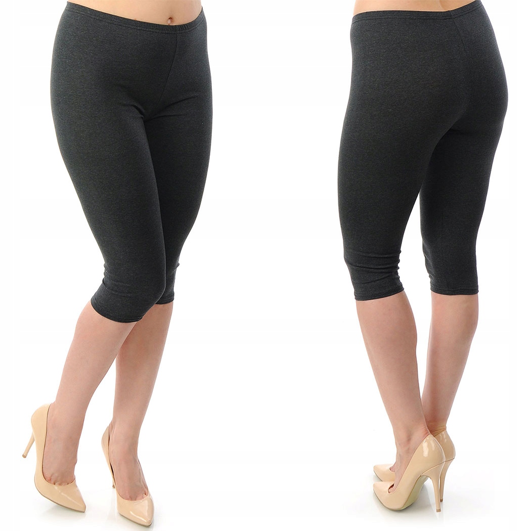 

458 Getry Legginsy Rybaczki Fitness Grafit S 36