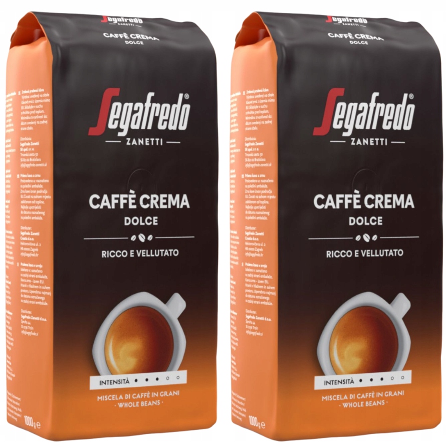 Levně Segafredo Caffè Crema Dolce káva 2x1 kg