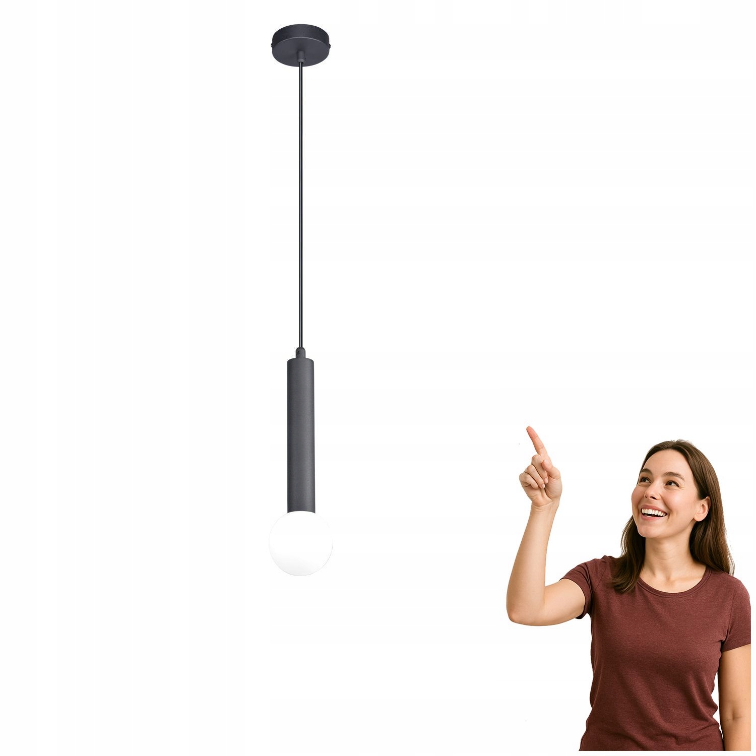 Závěsná lampa Filano PND-33574-1-BK Italux