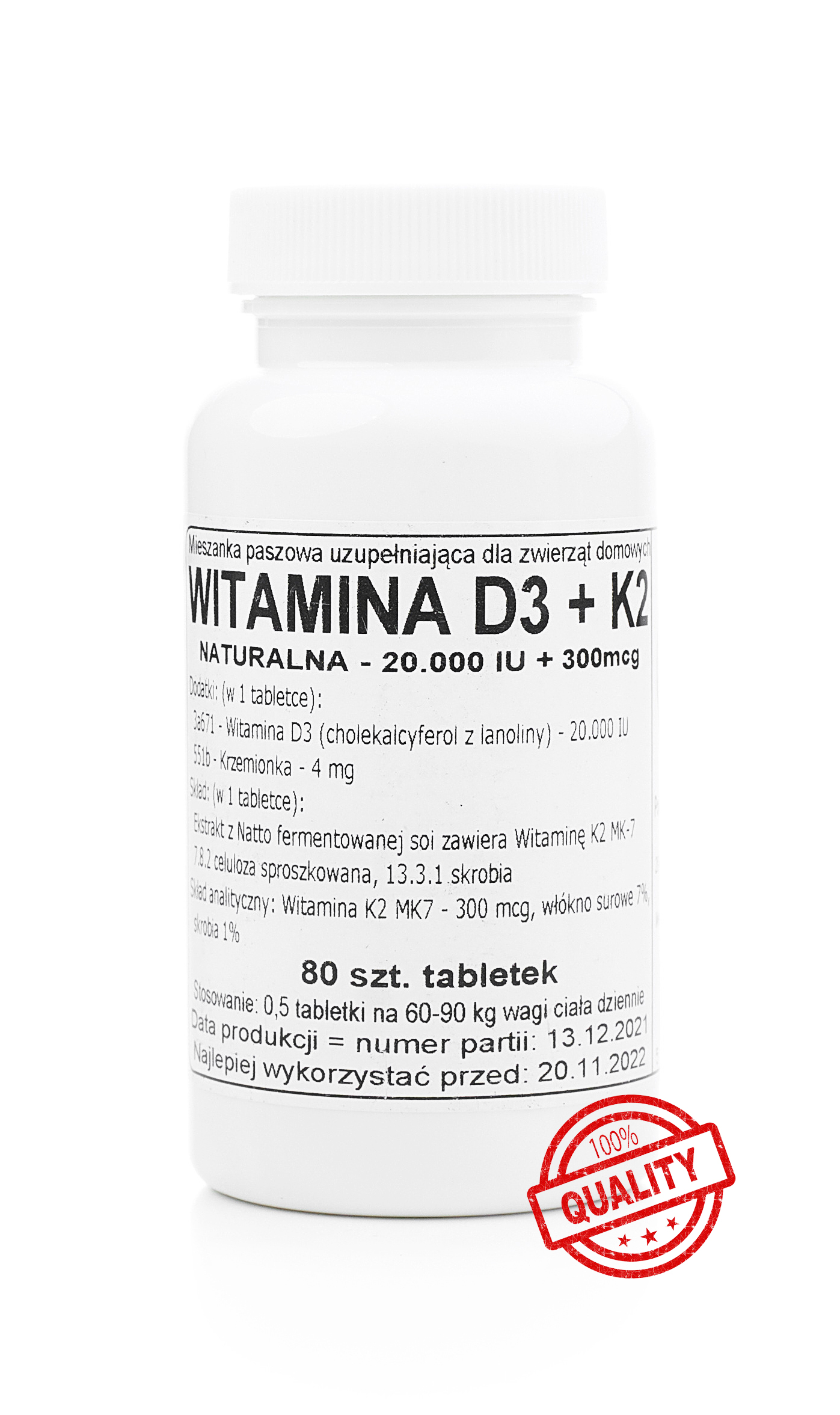 

Witamina D3 K2 20000 Iu 300mcg 80 szt Podkowa