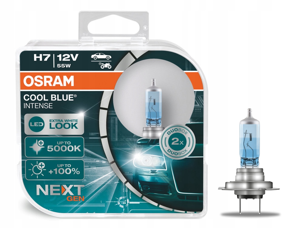 

2x Osram Cool Blue Intense Xenon 5000K H7 Next Gen