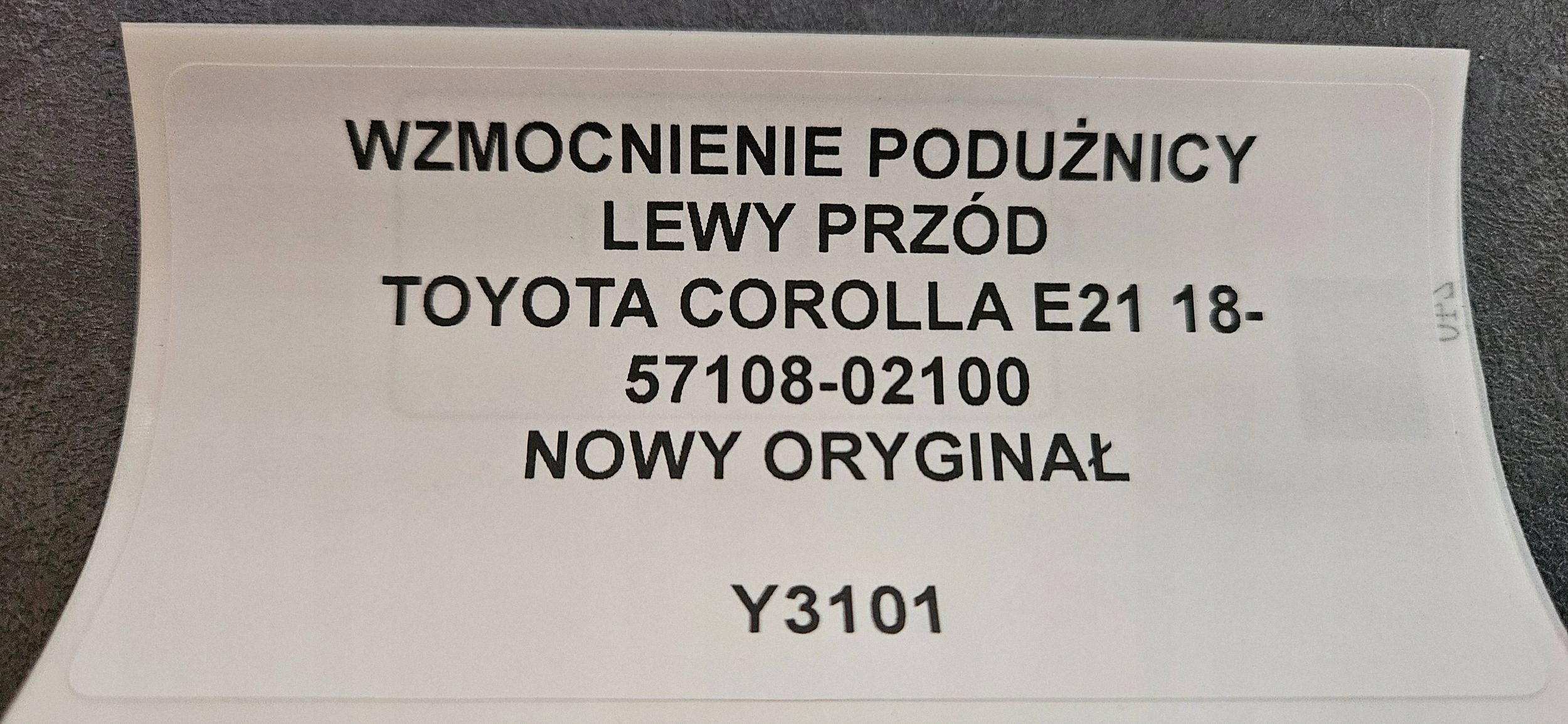 pillar PODLUZNICY left front TOYOTA COROLLA E21 18- new 57108-02100