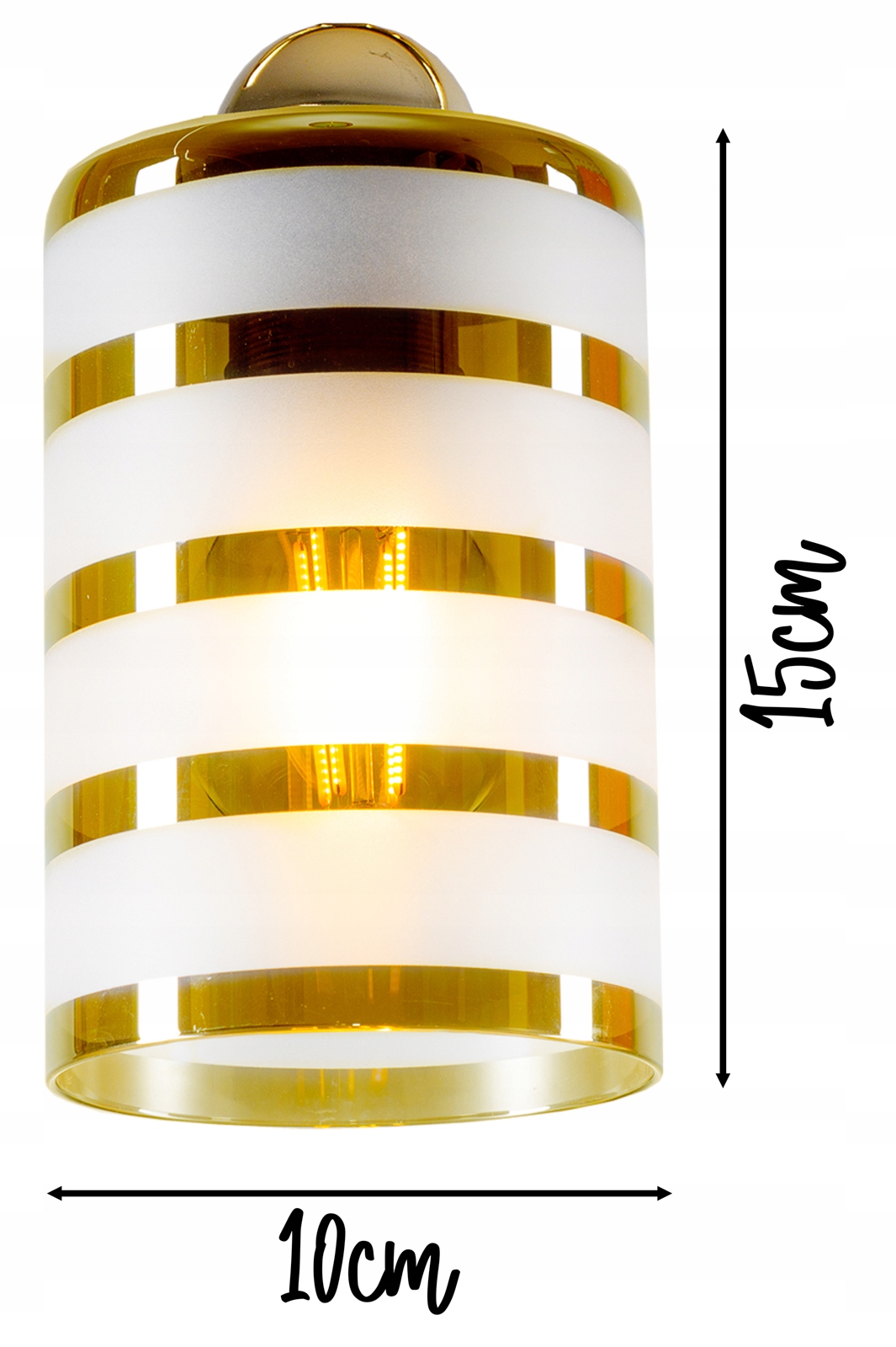 LAMPA WISZĄCA SUFITOWA ŻYRANDOL ZŁOTA TUBA LED Kod producenta 2/ZŁ/TUBA/P