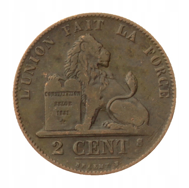 [M16265] Belgia 2 cent 1863
