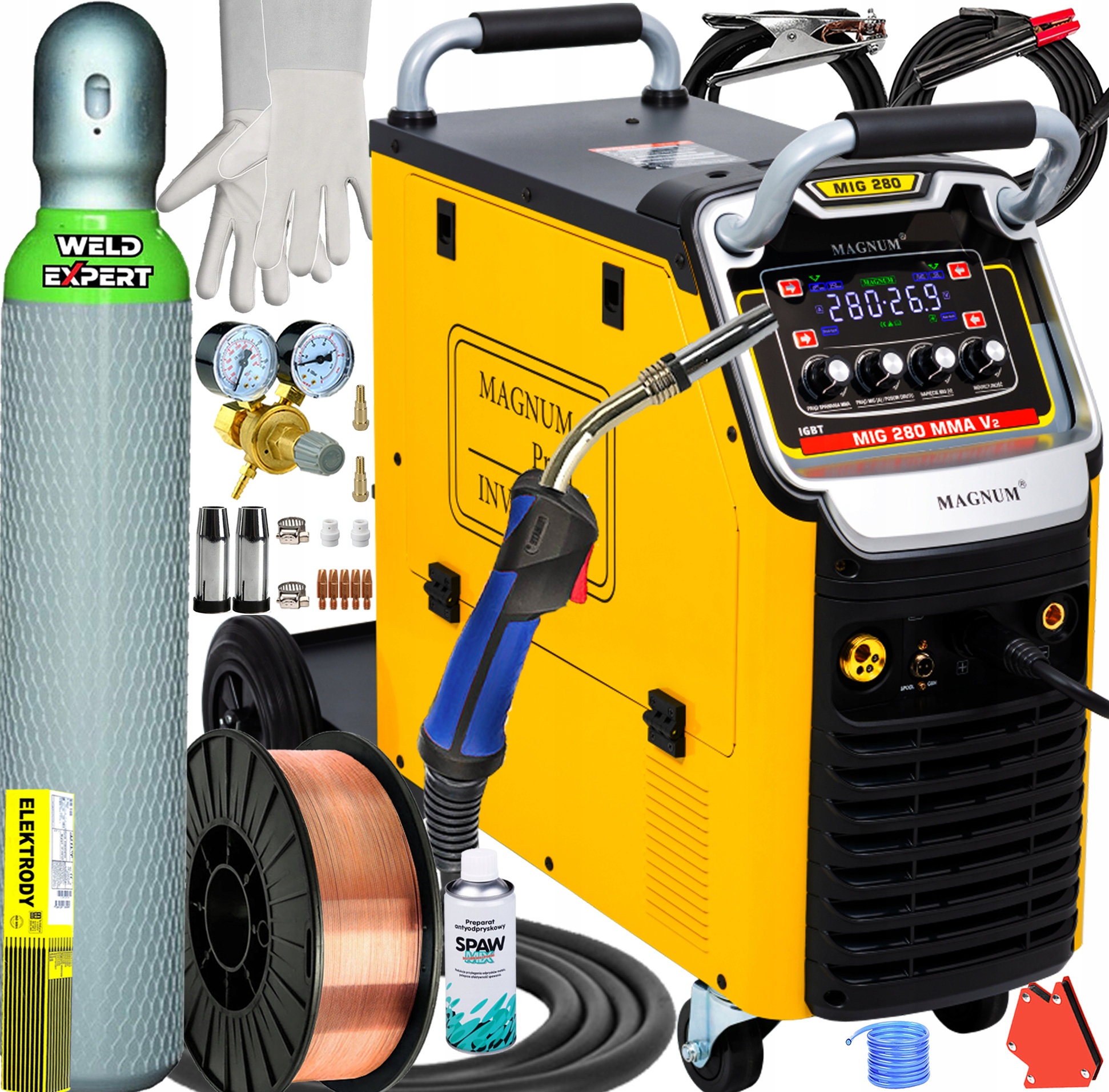 SPAWARKA MIGOMAT MAGNUM MIG 280 MMA V2 50-300A TIG
