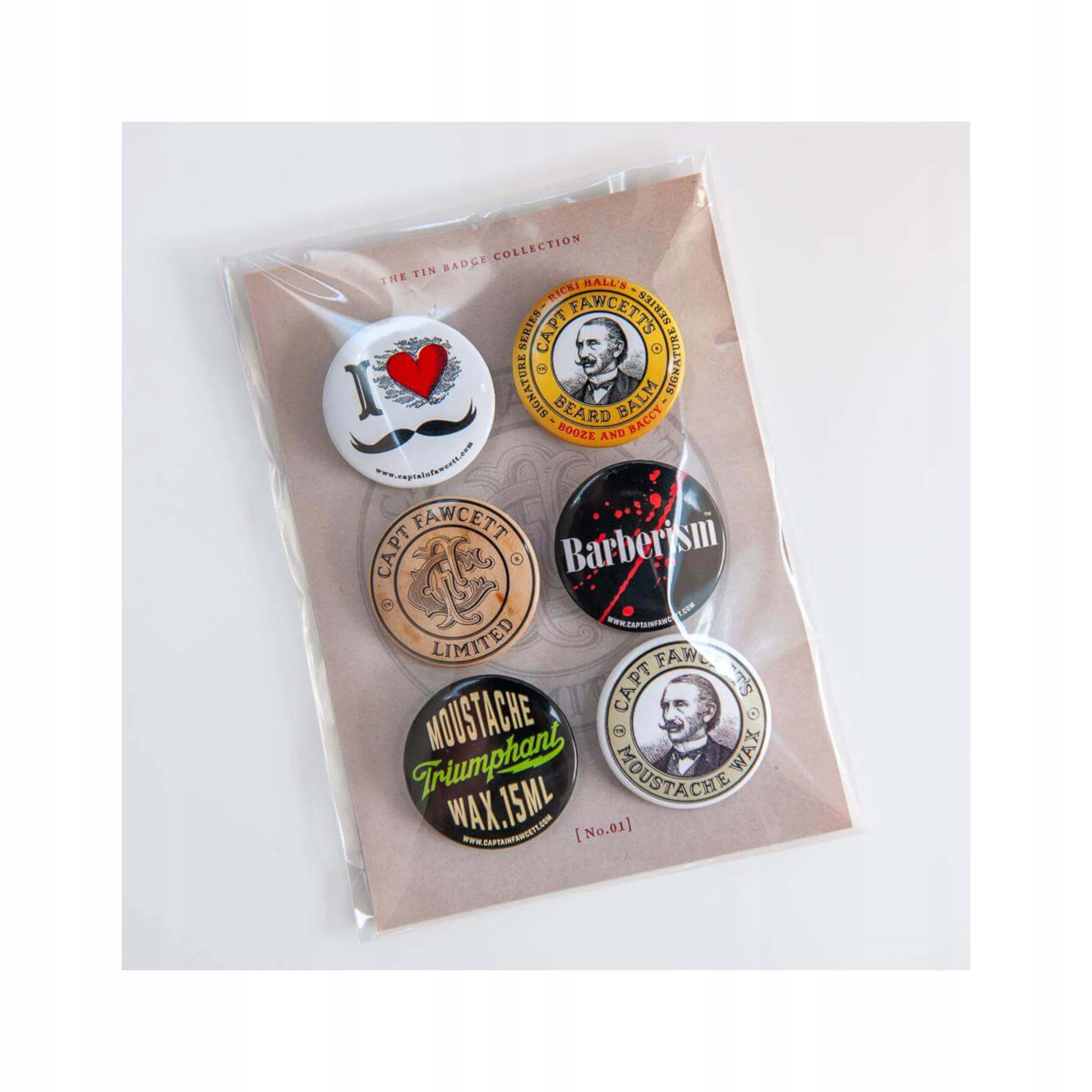 

Captain Fawcett Zestaw przypinek 6x