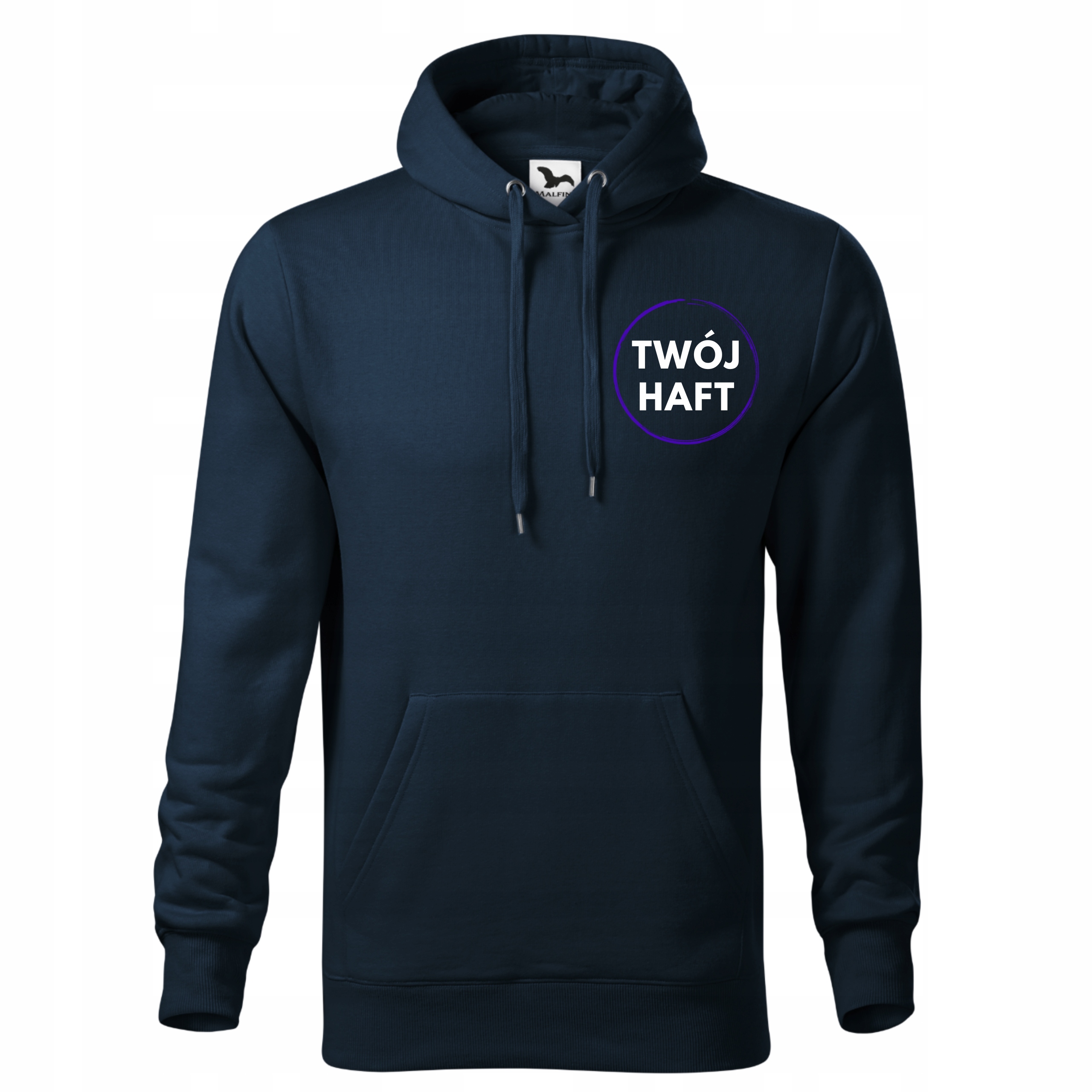 Pánská Mikina S Logem Firmy Reklamní S výšivkou a potiskem Tmavě Modrá XXL