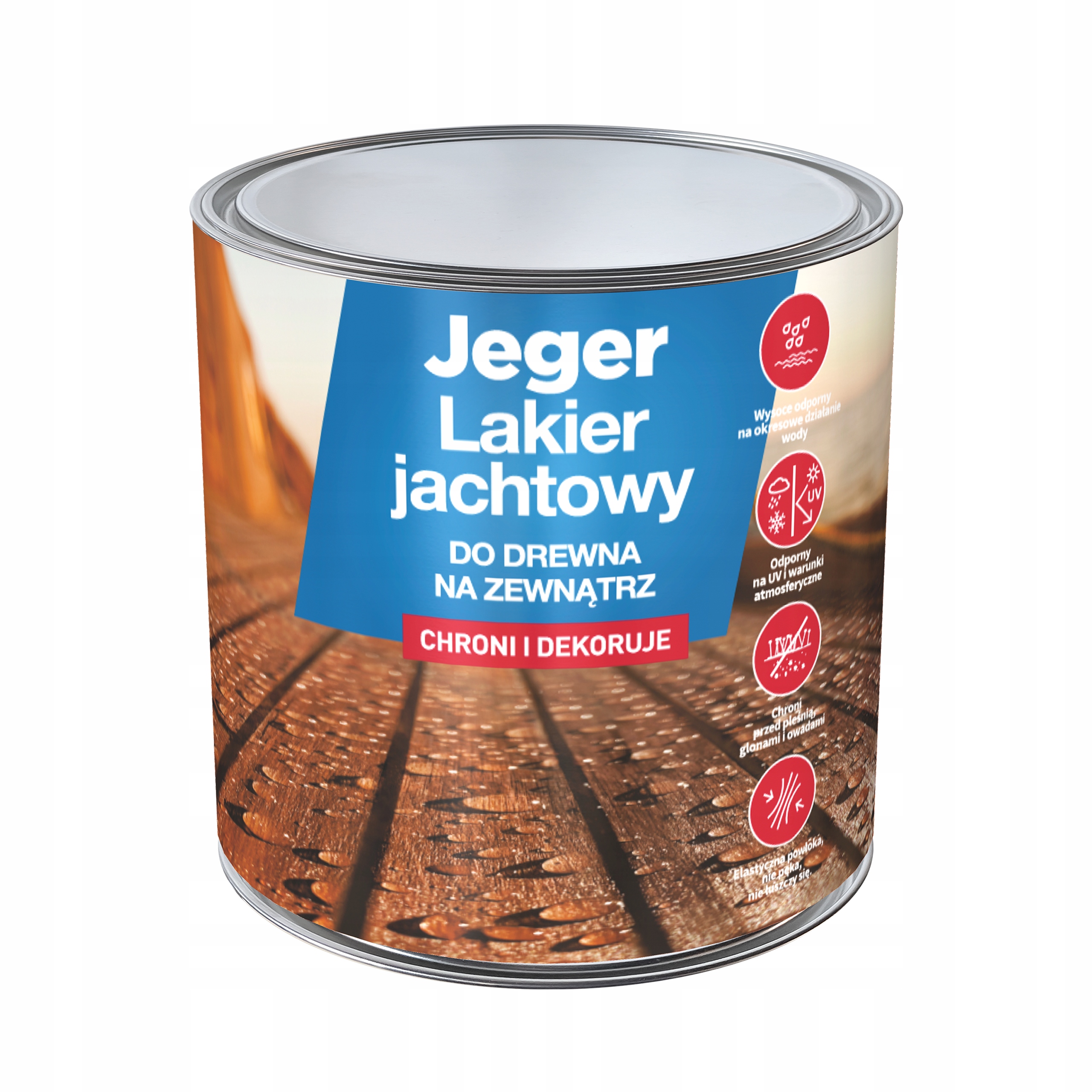 Jeger Lakier Jachtowy Do Ochrony I Dekoracji Drewna Zewnętrznego 2,5l