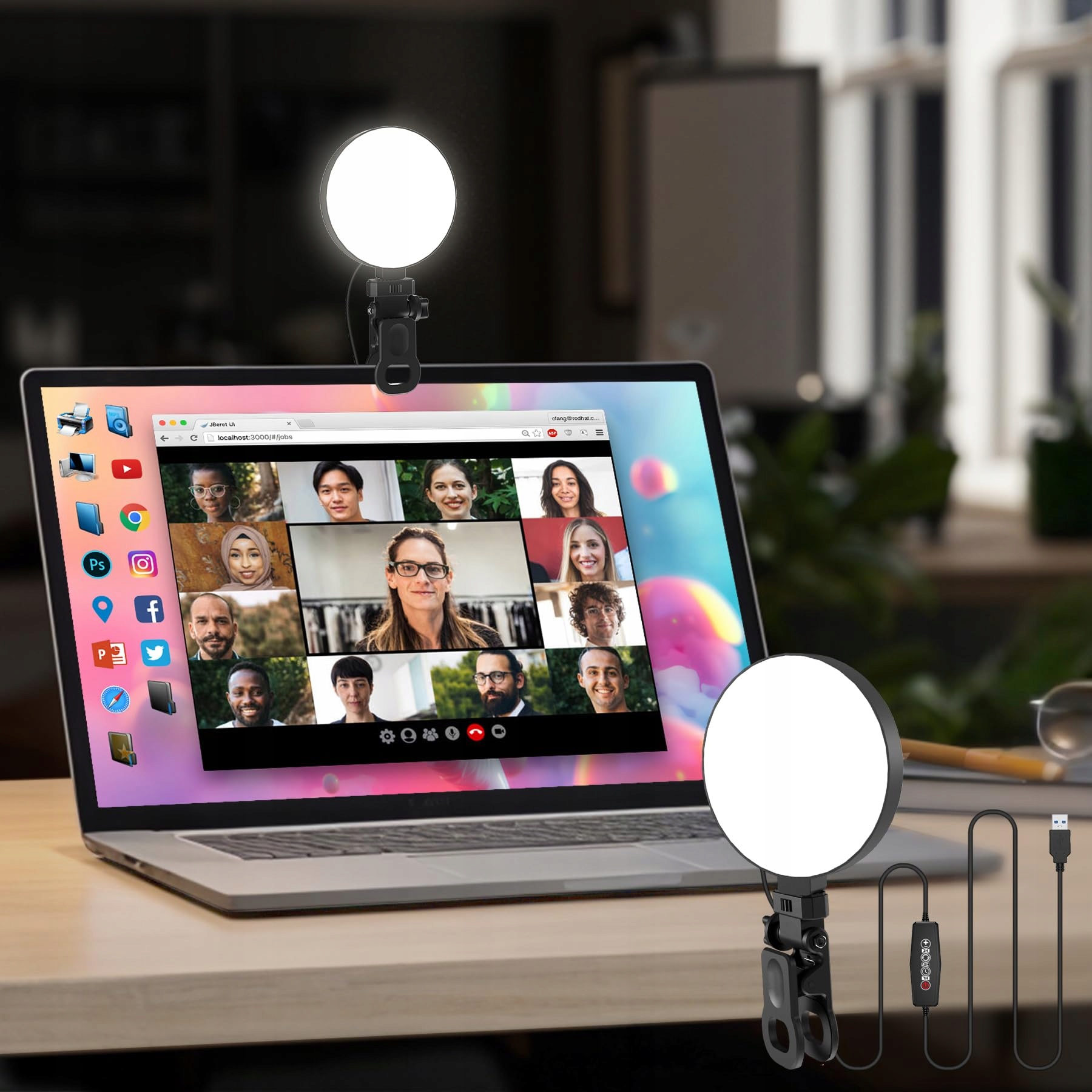 Mojimdo Lampa pierścieniowa LED do telefonu komórkowego i laptopa
