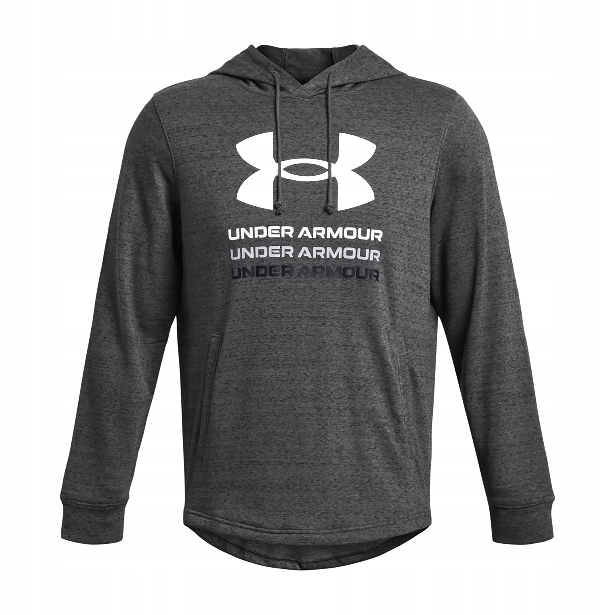 Pánská mikina Under Armour Rival Terry Graphic Hood castlerock/black S