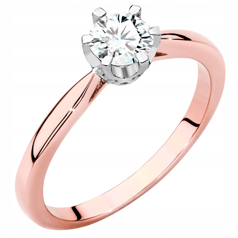 Krásný Zlatý Prstýnek 585 s Briliantem 0,56 ct