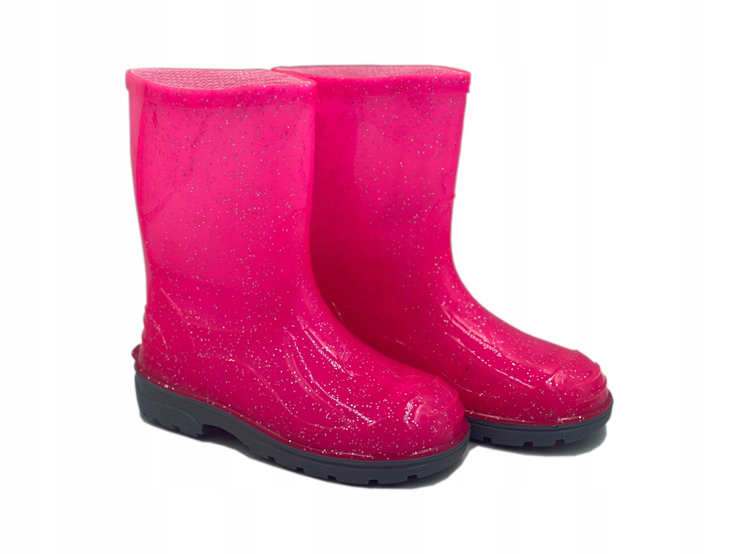 Kalosze LEMIGO Elza róż - brokat PVC Dziecięce 26