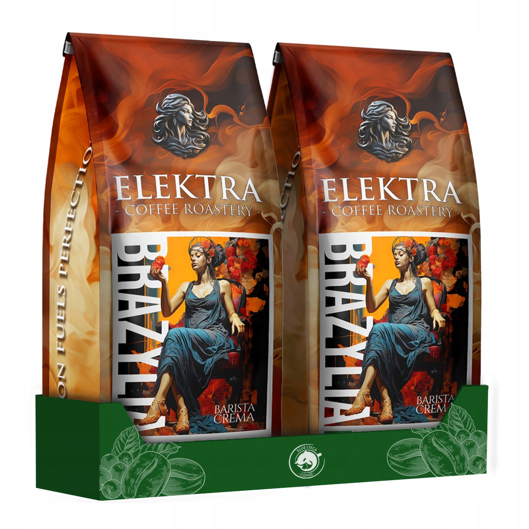 Káva Zrnková 1kg x2 Brazílie Crema Elektra Čerstvě pražená Blue Orca Coffee