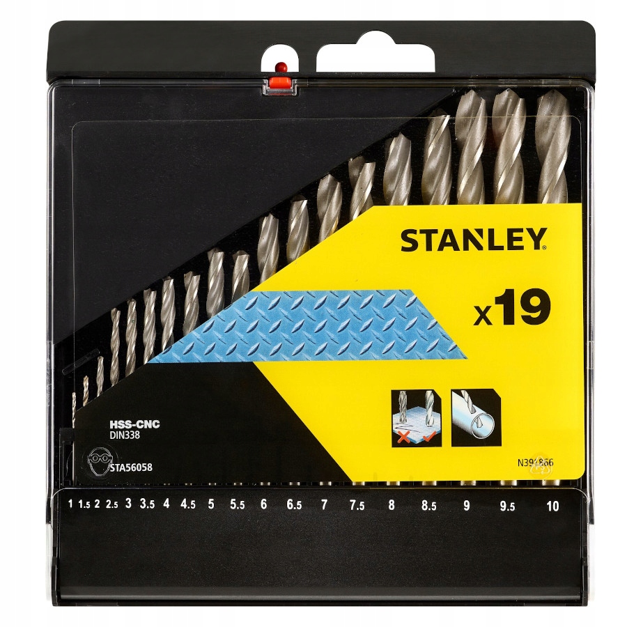 

Stanley STA56058 Wiertła Do Metalu Hss-cnc 19szt