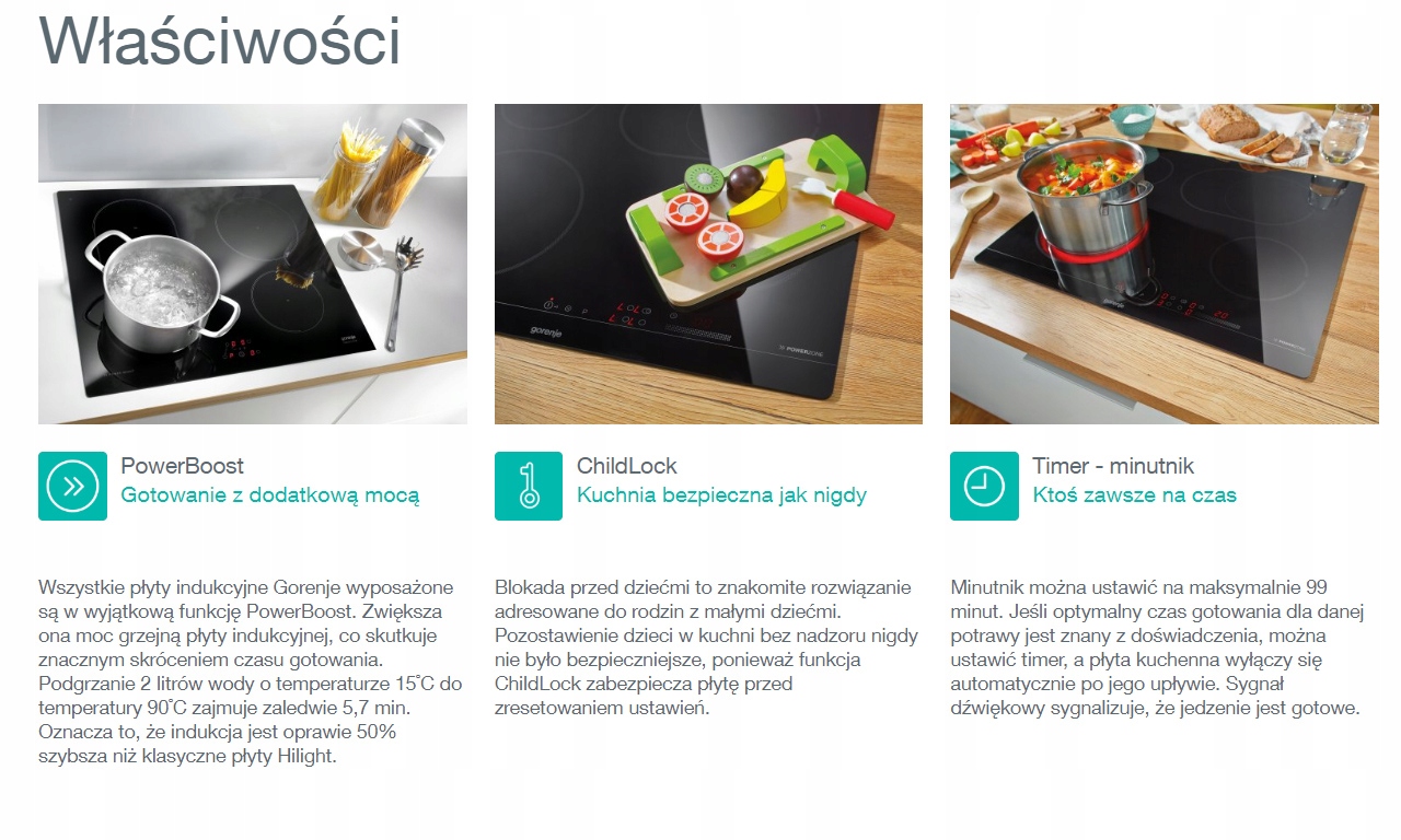 Płyta indukcyjno-gazowa GORNEJE GCI691BSC Model GCI691BSC