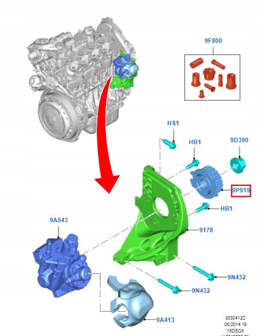 KOŁO ZĘBATA POMPY WTRYSKOWEJ FORD FOCUS MK3 KA+ 1.5L TDCi Typ samochodu Samochody osobowe