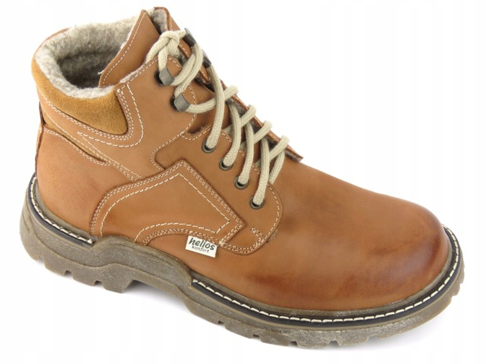 Buty męskie zimowe Helios ciepłe trapery brąz r.45 Model 816