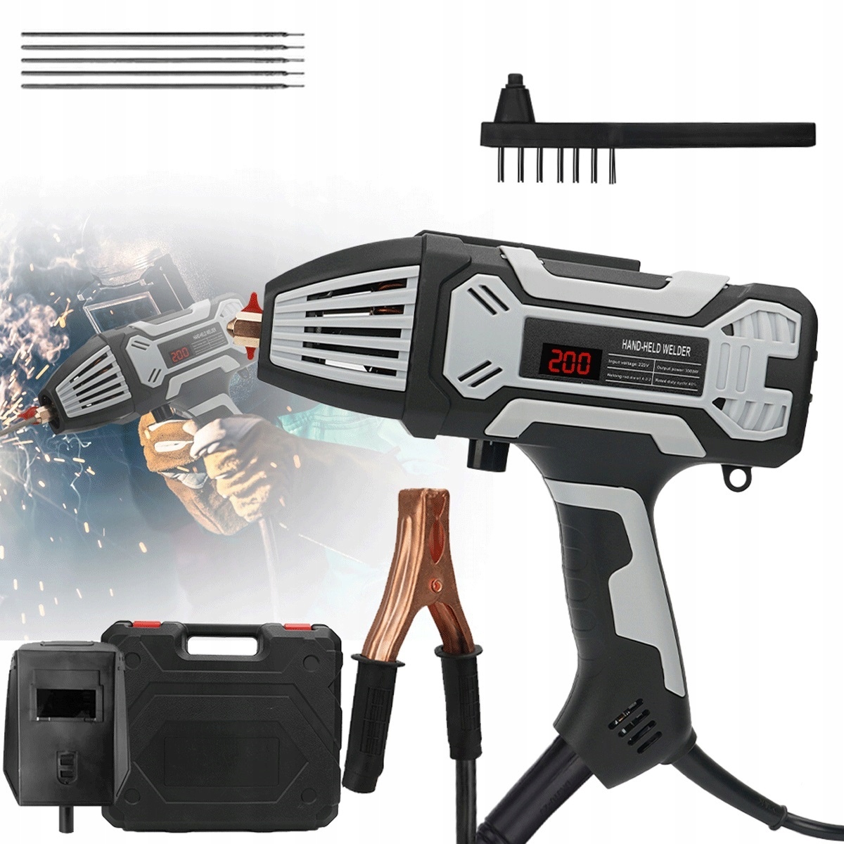 Přenosná svářečka Igbt 200A s horkým obloukem pro elektrody 2.5-3.2 mm