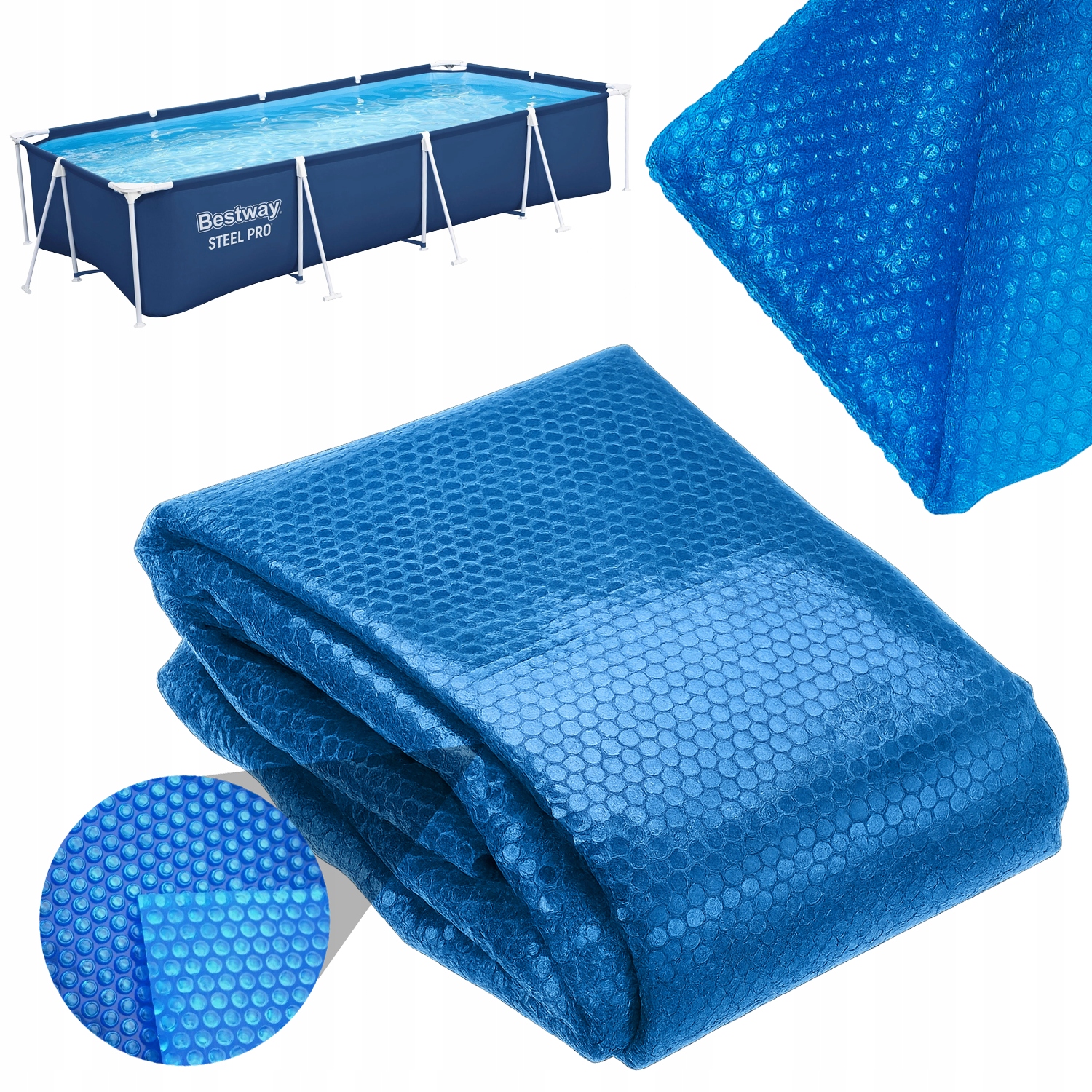 Silná krycí plachta topná podložka do bazénu Bestway Steel Pro 400 x 211 cm