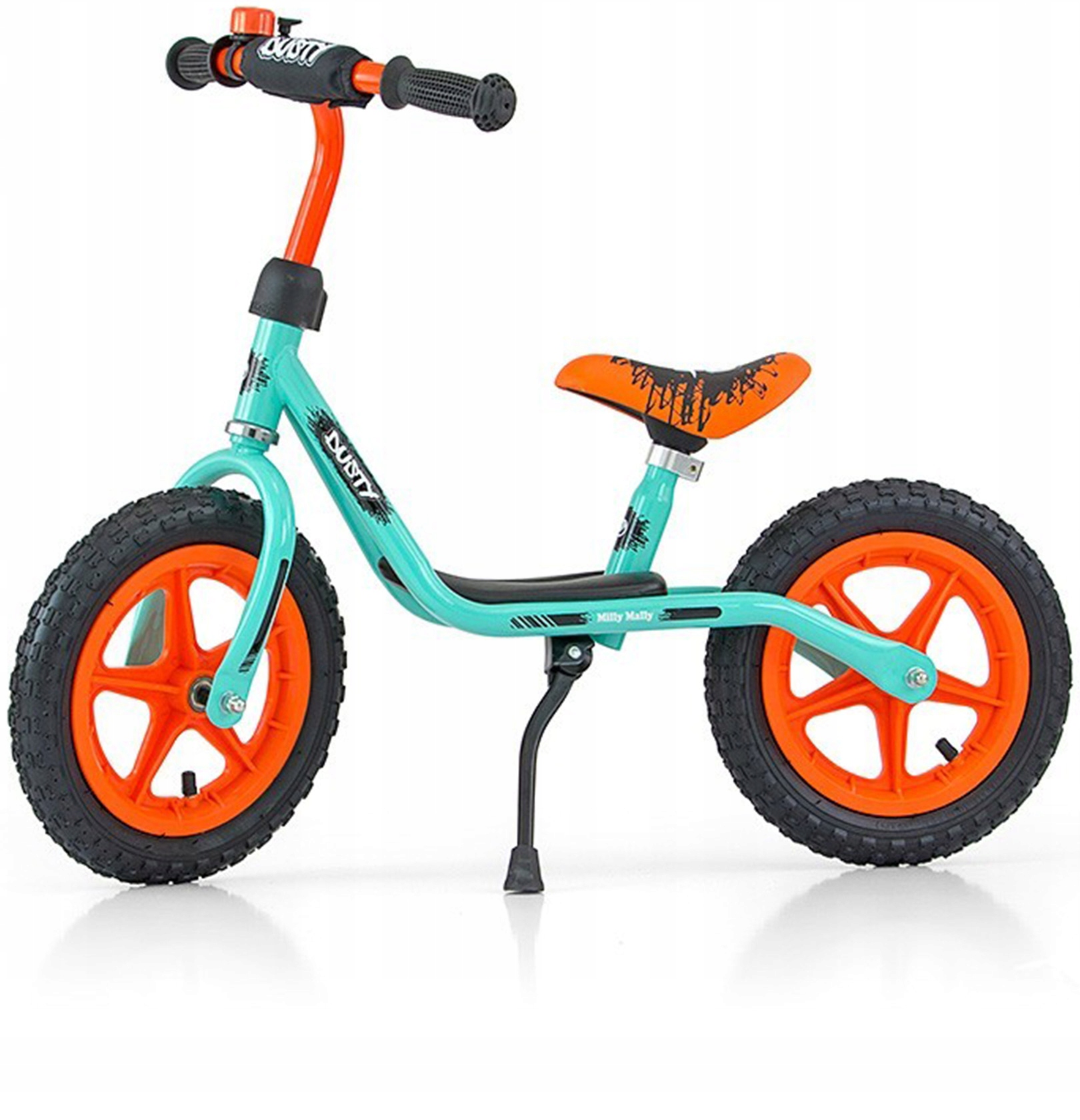 Rower biegowy Milly Mally Dusty 12" Niebieski, Pomarańczowy