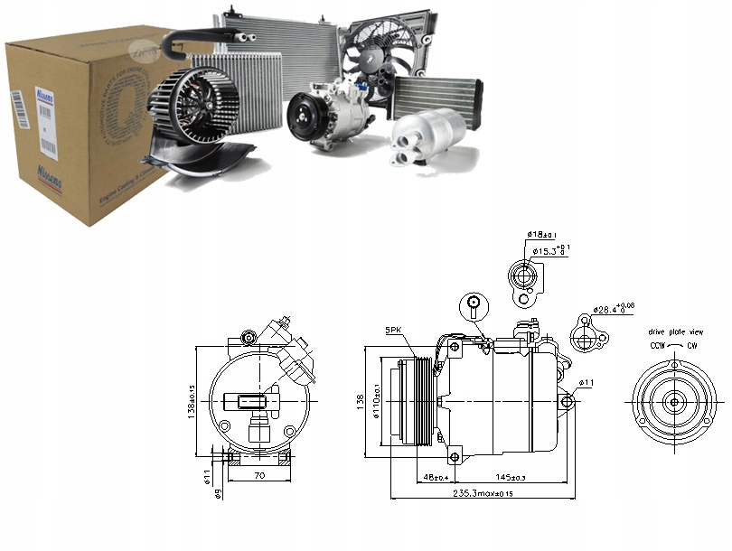 NIS89034 Kompresor Klimatizace Bmw 3 (E46), 5 (E3 Asistent řidiče #33