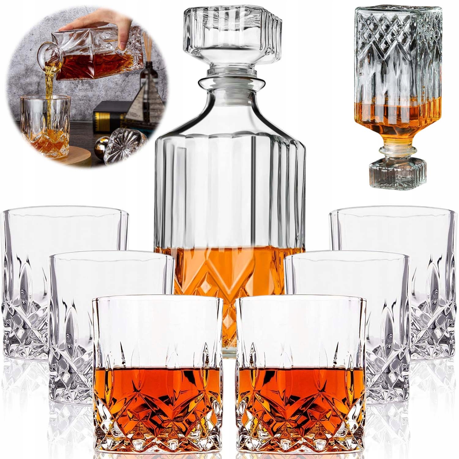 6X Sklenice Na Whisky, Víno 920 ML Nápojů, Sada Sklenic