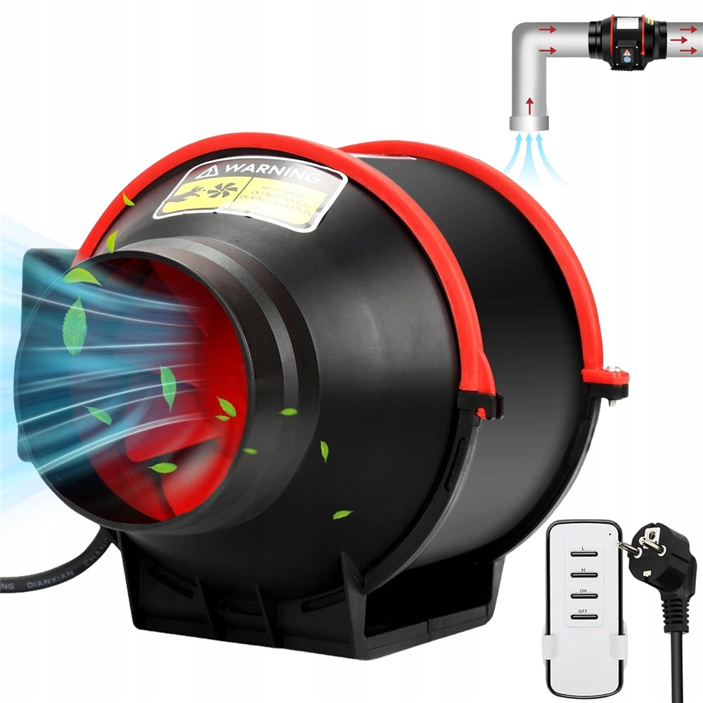 Odsávací Ventilátor 40 W 100 MM 310 M³/h, Dálkové Ovládání, Nízký Hluk