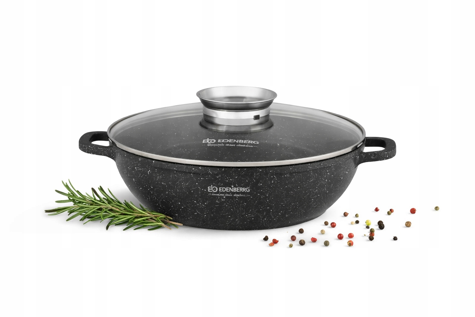 Nízký hrnec typu casserole /pánev/ zapékací mísa na indukci 28 cm 3,3 l