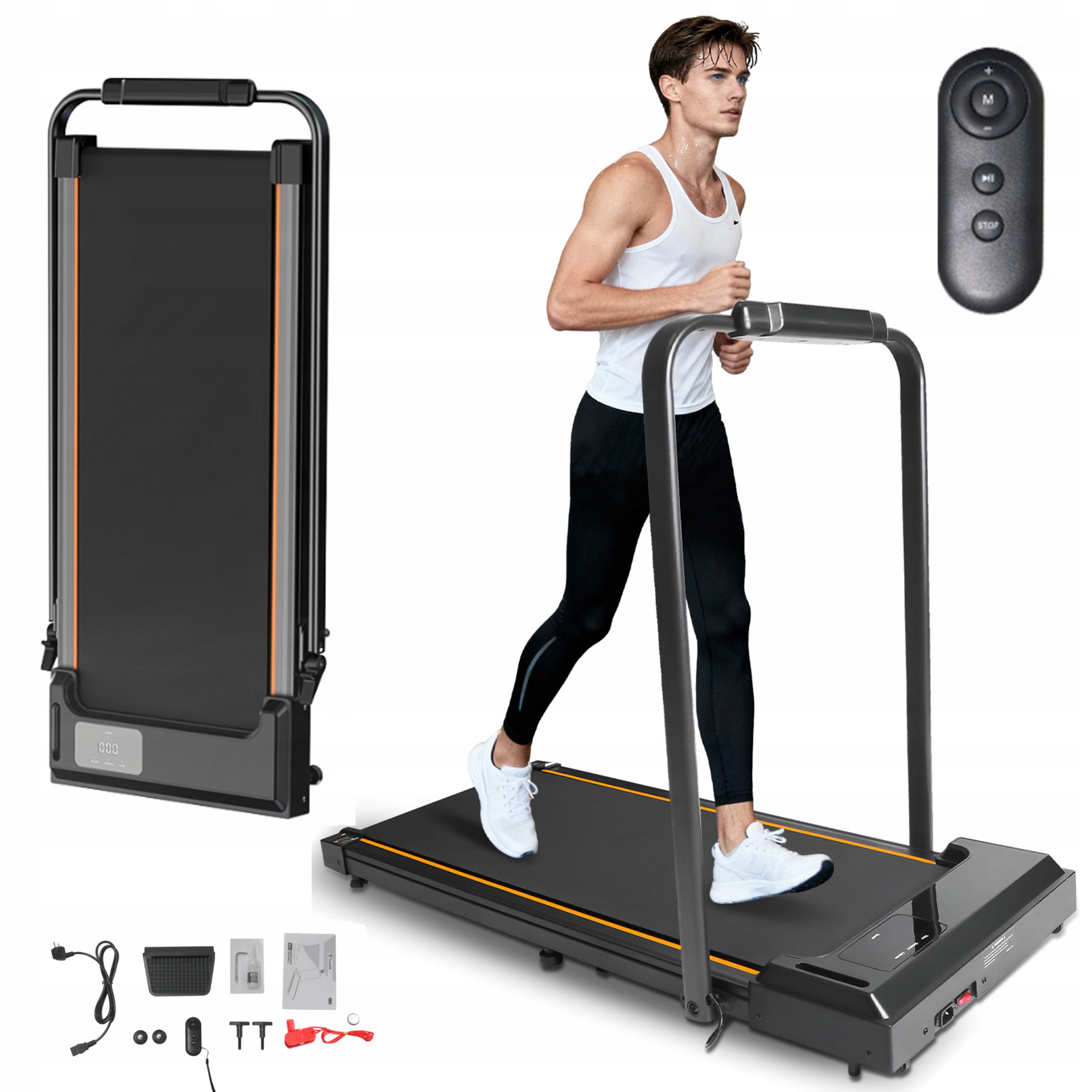 Skládací elektrický běžecký pás Juicease 120 kg 10 km/h dálkové ovládání