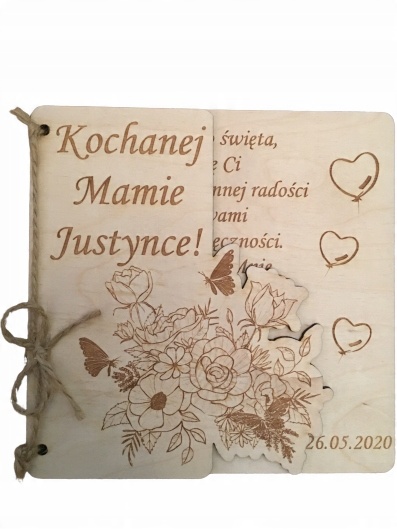 

kartka Dzień Matki grawer drzewo dla mamy
