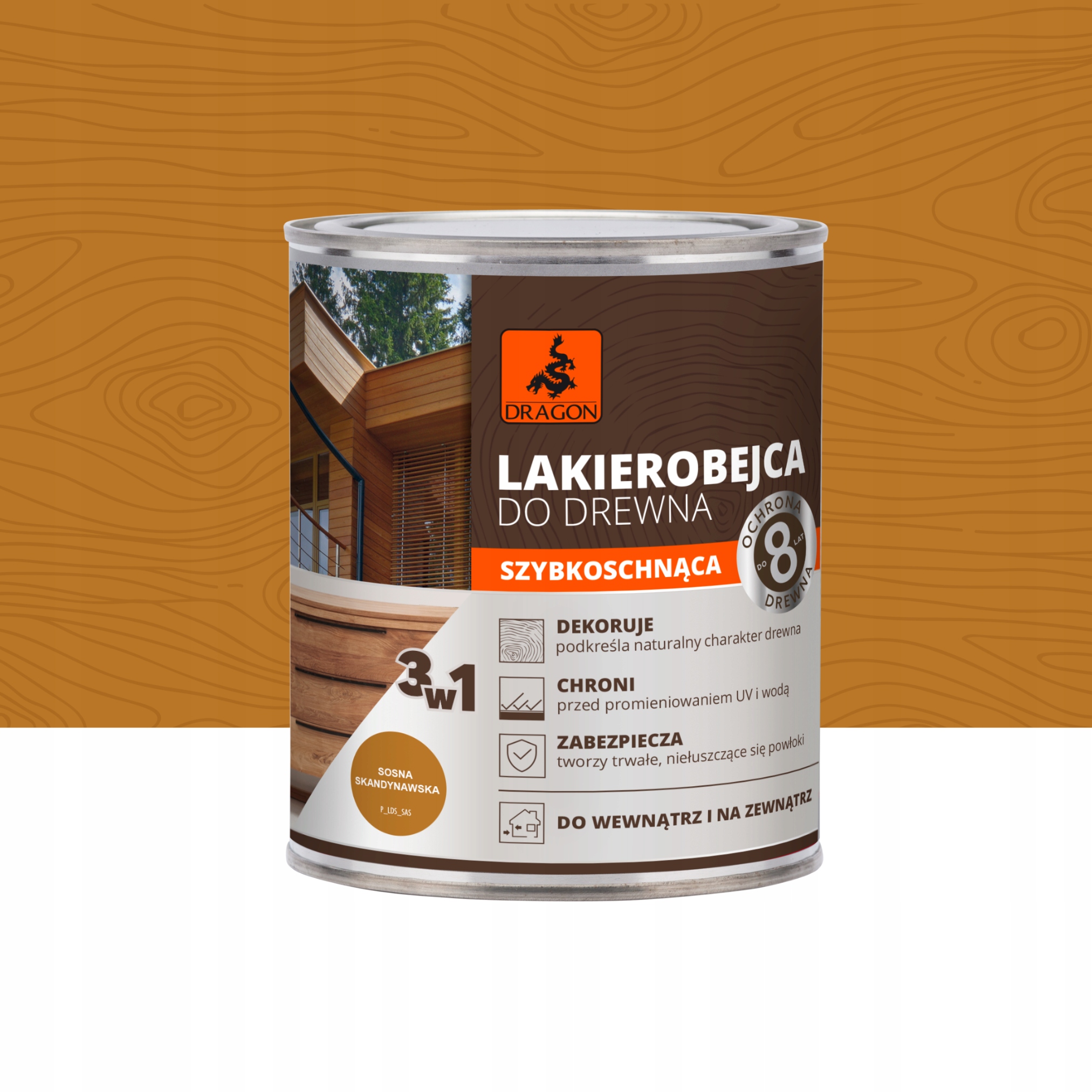 Lakierobejca do drewna 700ml SOSNA SKAND. DRAGON
