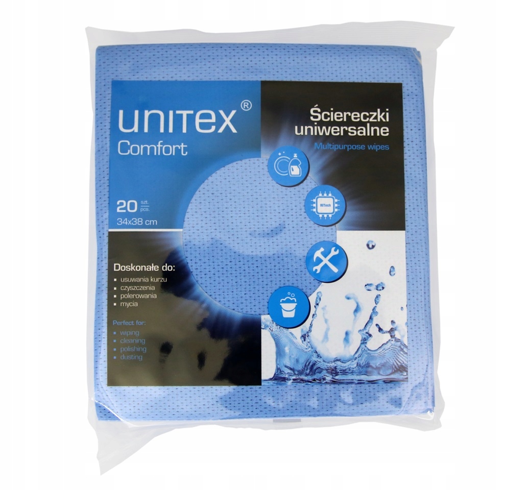 Ściereczki Unitex 20 szt niebieskie