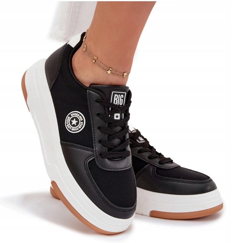 Dámské Tenisky Platforma Big Star RR274573 Hi-poly Systém Černé 38