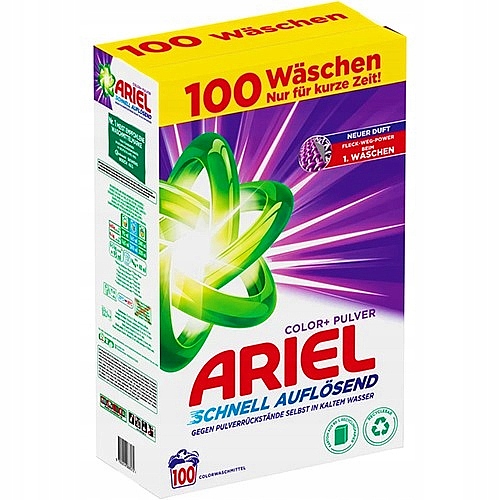 Фото - Пральний порошок Ariel Proszek Do Prania Color+ Schnell Auflosend Pulver 100p 6Kg De 