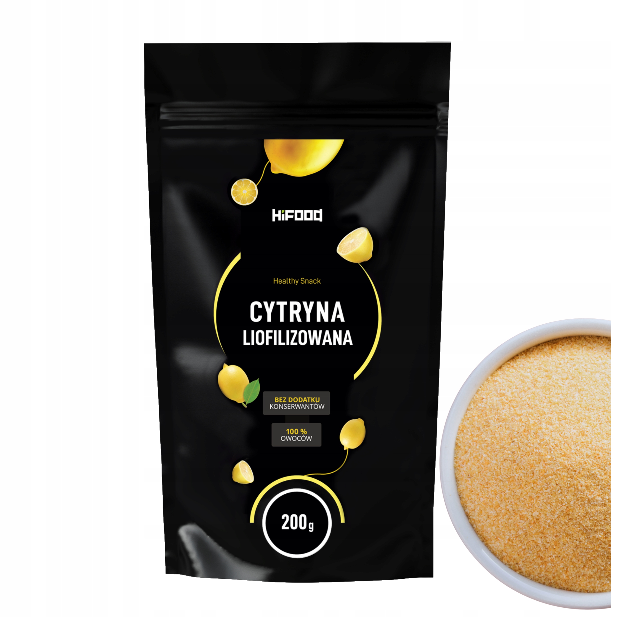 Cytryna Liofilizowana 200g Proszek 100% HiFOOD Bez Goryczki