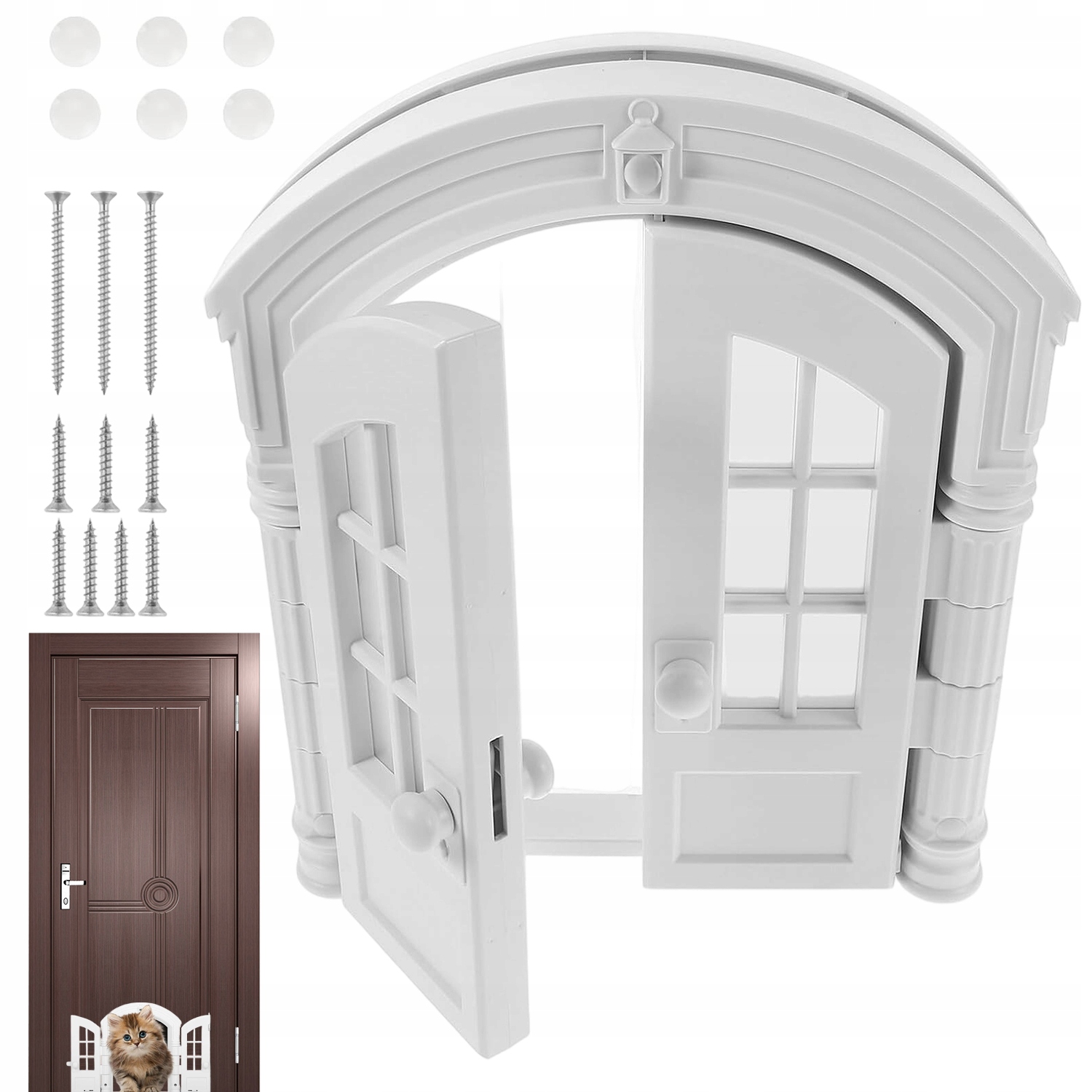 Levně Pro Kočky Dvířka Pro Kočky S Průhlednými Okénky A Zámkem