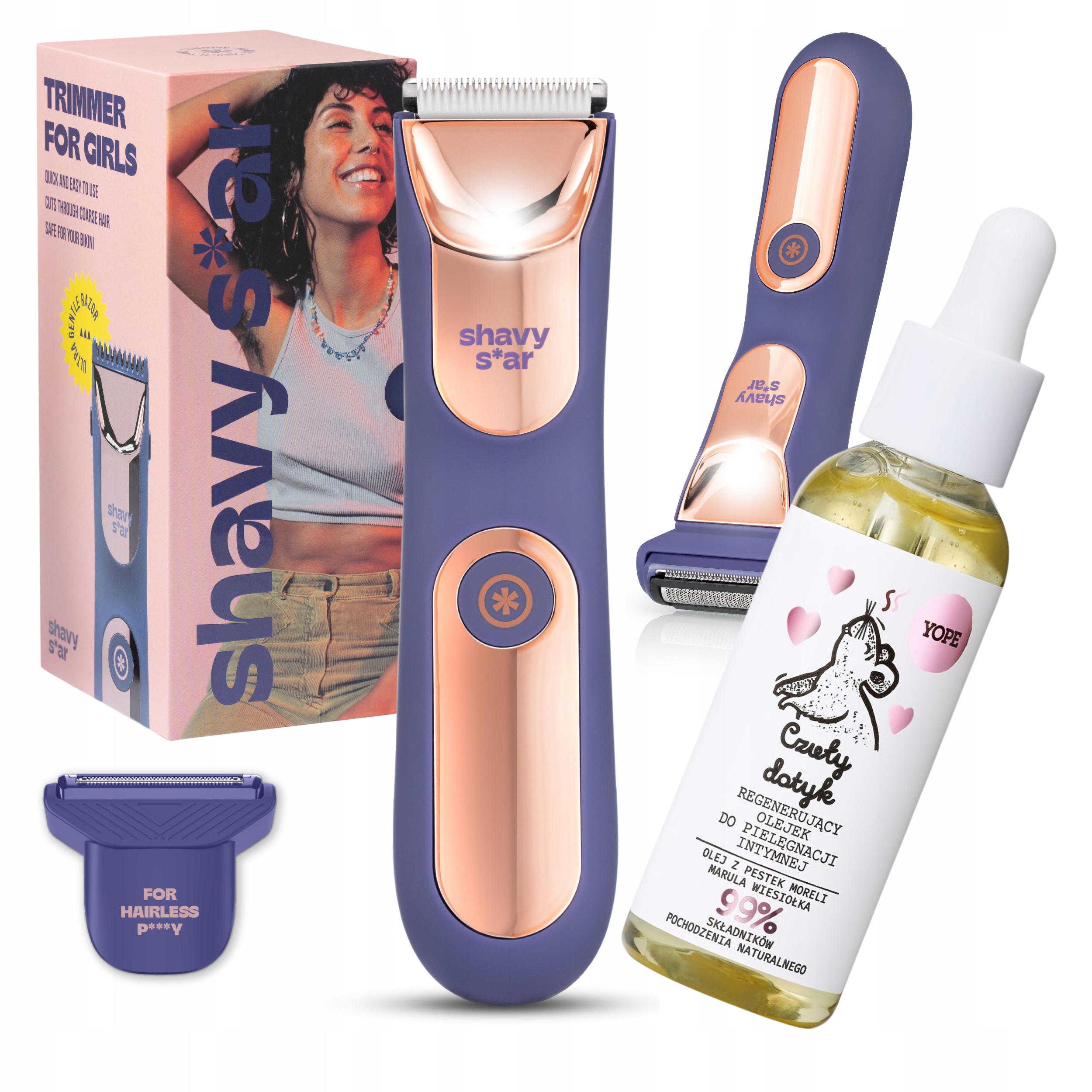 Golarka Damska Shavy Star Maszynka depilator trymer do ciała pach Bikini