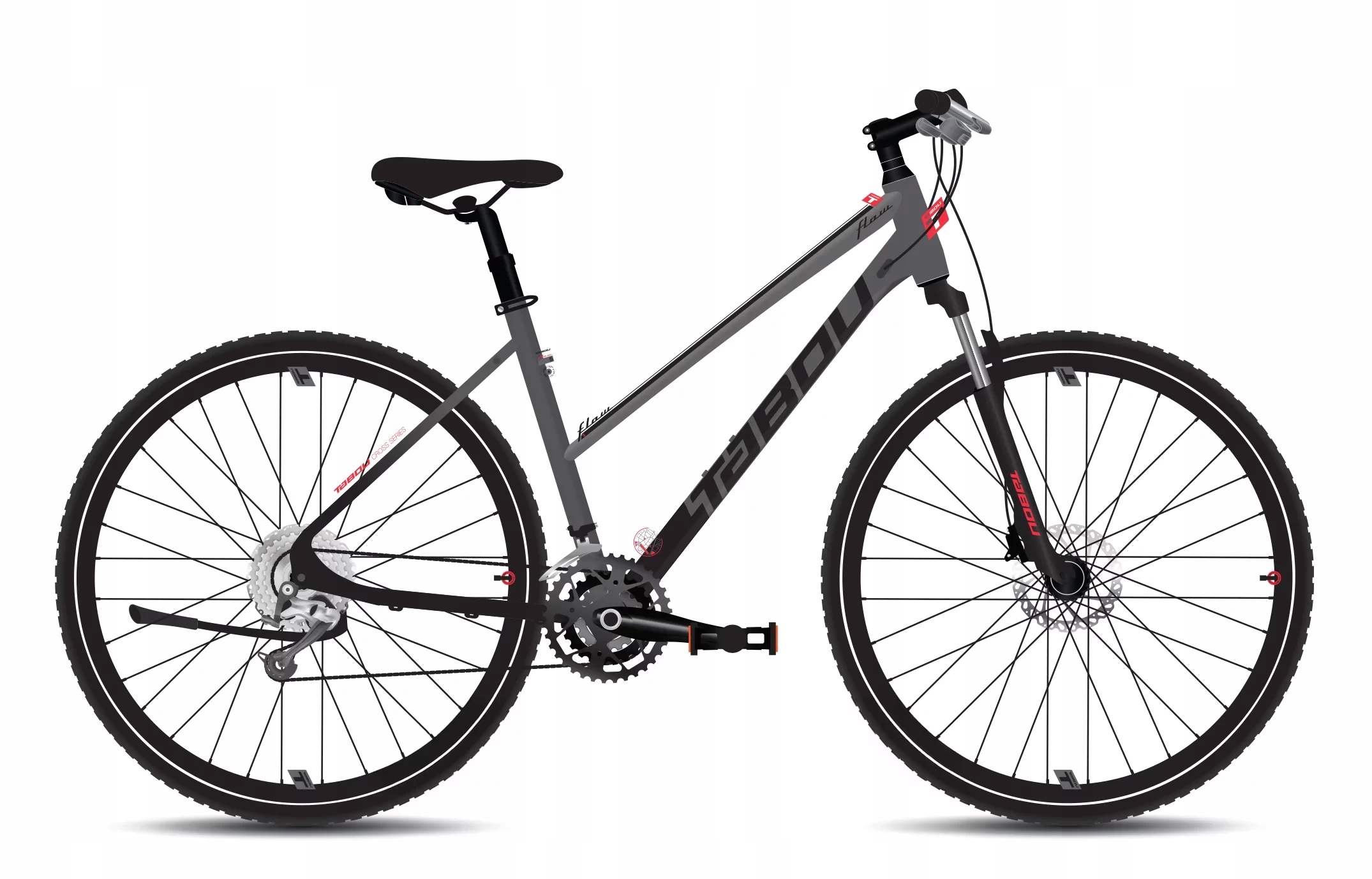 Rower crossowy damski Tabou Flow 5 W M Antracytowy